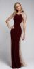 Silhouette Styles Prom Gown with Rhinestone Accents in Burgundy